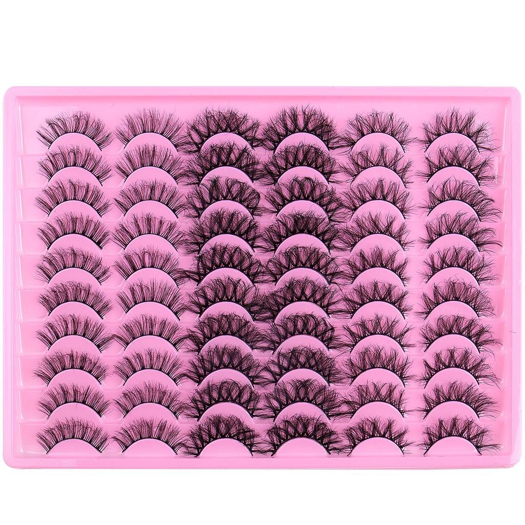 30 Pairs Of Imitation Mink False Eyelashes, Multi-Layer Thick Eyelashes, Daily Simulation Eyelashes