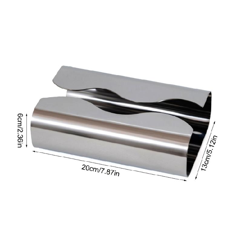 Elegant Curved Stainless Steel Tissue Box Simple Nordic Style Durable Surfaces Easy Refill Paper Holders Home Decors