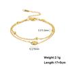 Stainless Steel Four Leaf Clover Bracelet Classic Fashion Style Bracelet for Women Double Chain Jewelry Wedding Party Gifts