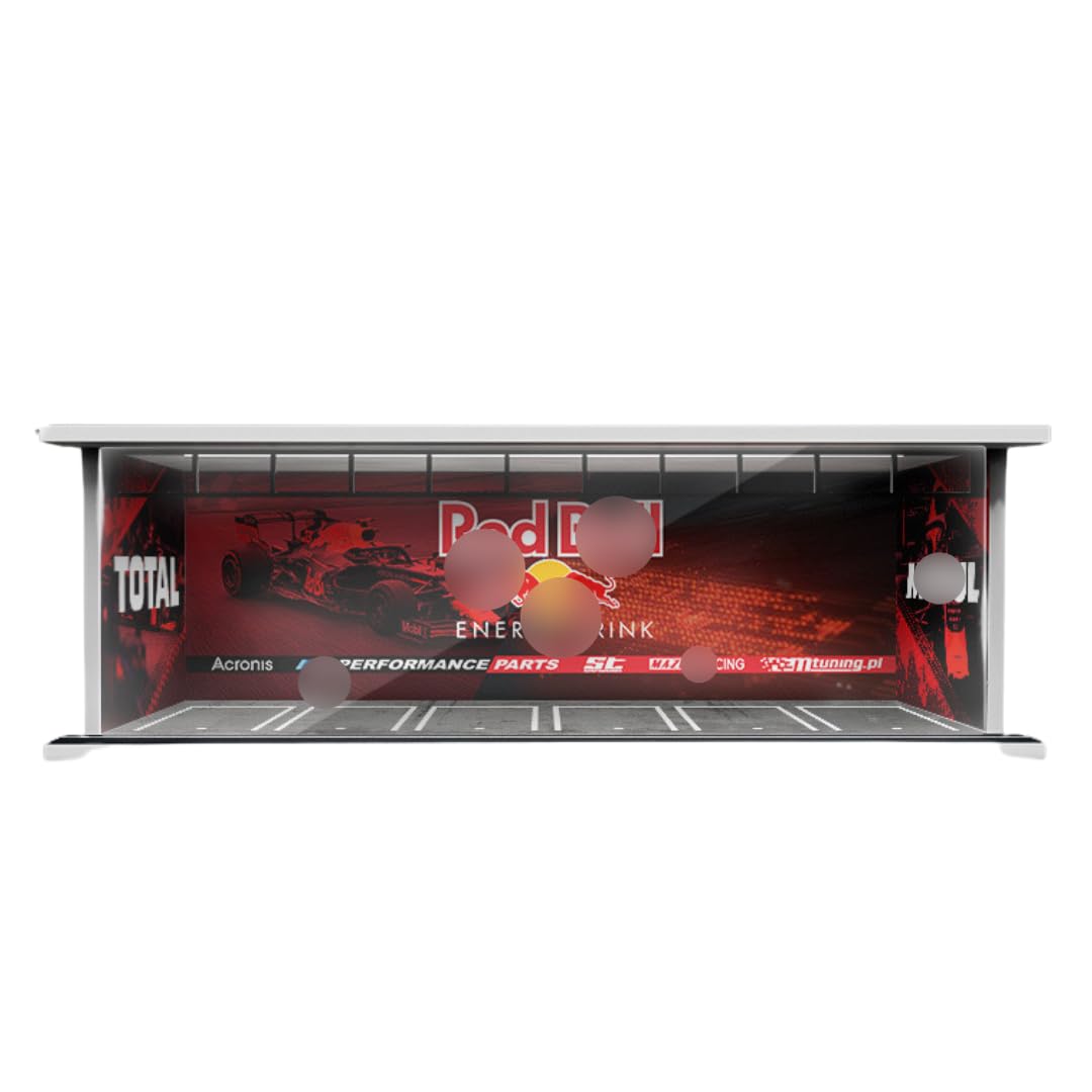 

Moreart Diecast Car Garage Diorama Display Photography Model Collection MO914000A 1/64 Case, Background, (Red) [Used]