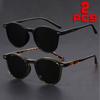 2 Pairs of Neutral Fashion Classic Glasses Essential for Street Pography and Parties