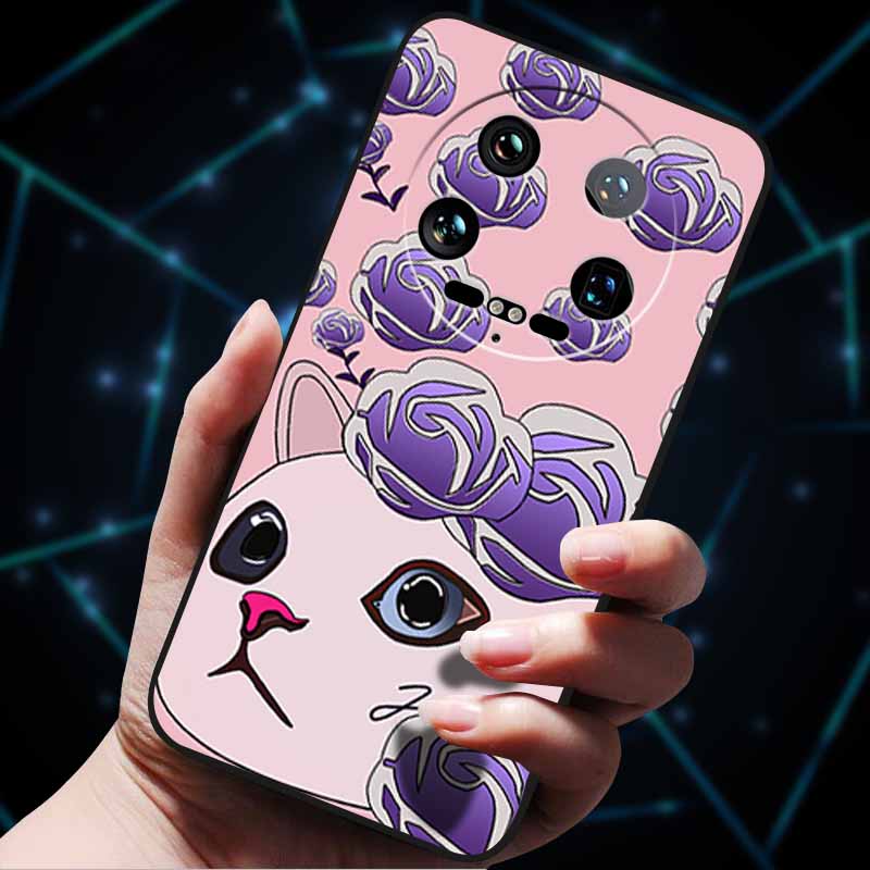 Pour Xiaomi 14 Ultra Coque 15Ultra 13Ultra Pare-chocs Souple en Silicone Fleurs 3D Gaufrées Coques de Téléphone pour Xiaomi 15 Ultra Coque Arrière Funda