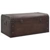VidaXL Treasure Chest with Dark Brown Latches Plywood, Treasure Box, Toy Chest, Wooden Treasure Box, 4010548