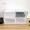 VANA HOME DECOR Stapelbarer staubdichter transparenter Klapp-Schuhaufbewahrungsbox-Organizer
