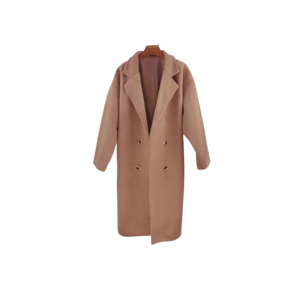 Dragon & Phoenix Women's Wool Mid-Length Over-the-Knee Loose Coat for Autumn/Winter