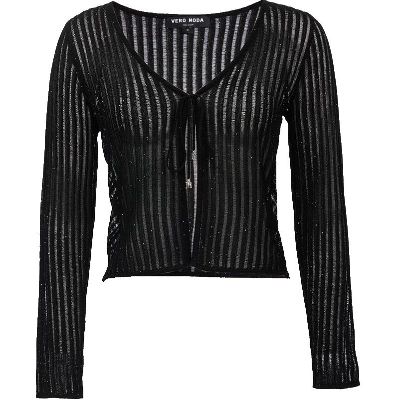 VEROMODA Women's Sequin V-Neck Knit Cardigan
