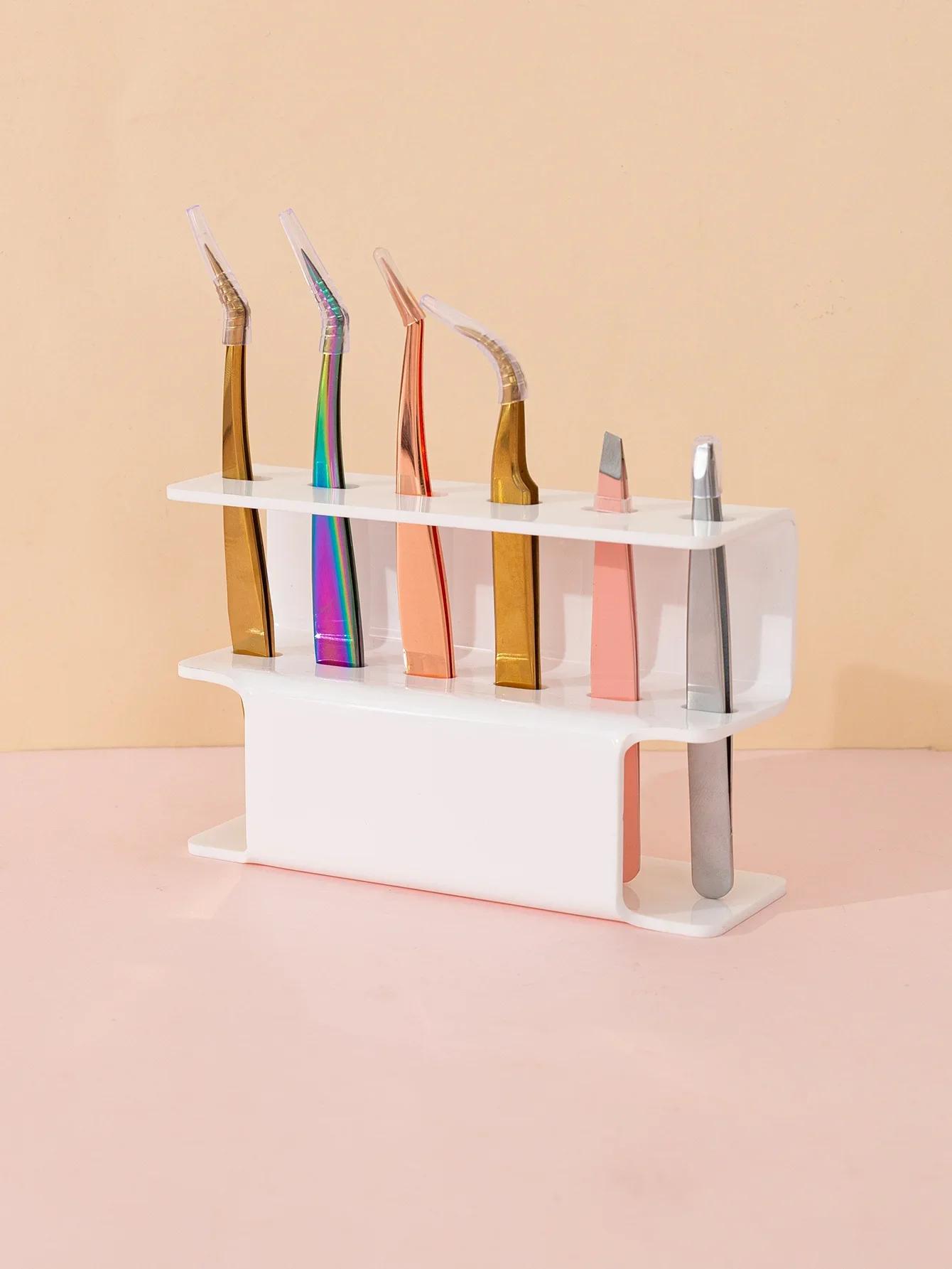 Tweezer Holder Stand, Organizer Holder Stand Nail Tattoo Beauty Tools Shelf  lash supplies 1pcs Eyelash Tweezers Storage Rack