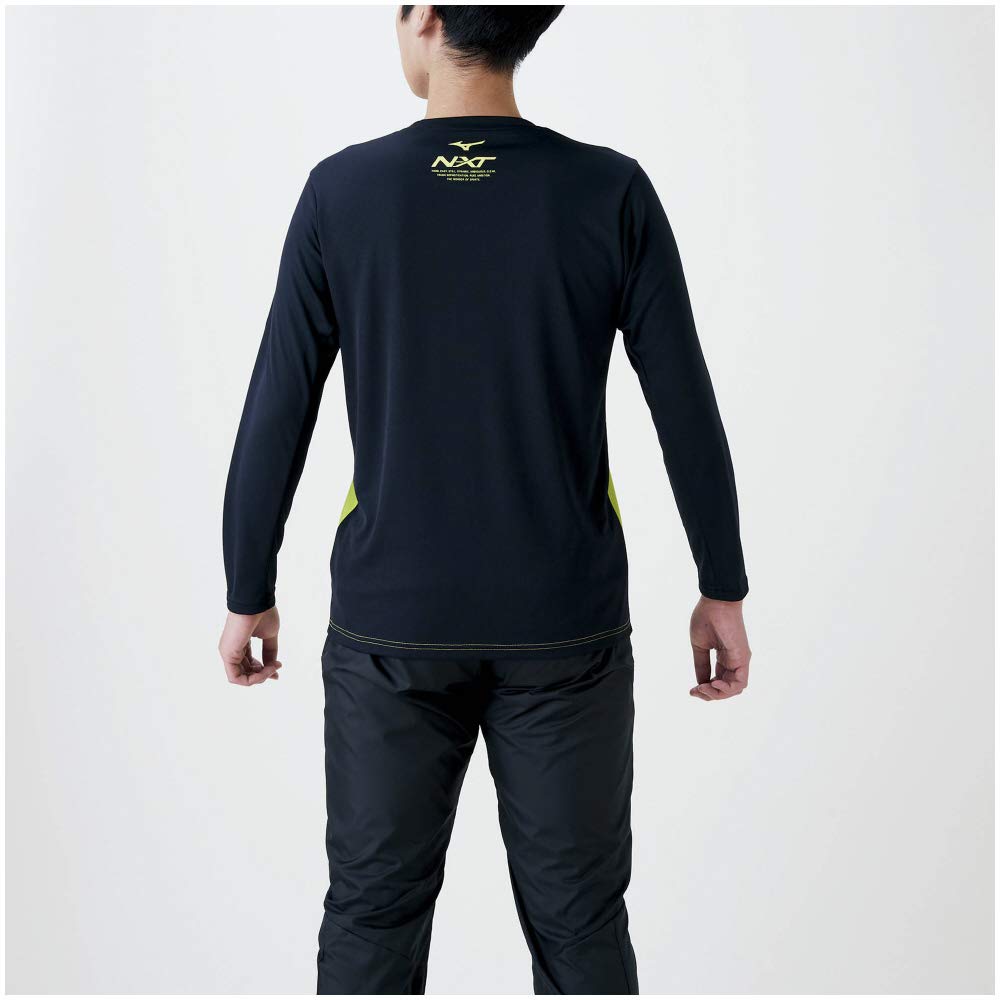 Mizuno Training Wear 32JA0740 Safety Japan Size Small to Japanese Size N-XT T-Shirt (Long Sleeve) Yellow, (equivalent Small)