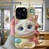 Phone Case: 2D Flat Design Suitable for iPhone 18, 17, 16, 15, 14, 13 Pro Protective Case, Embossed Ragdoll Cat Big Head, Perfect Christmas and Hallow