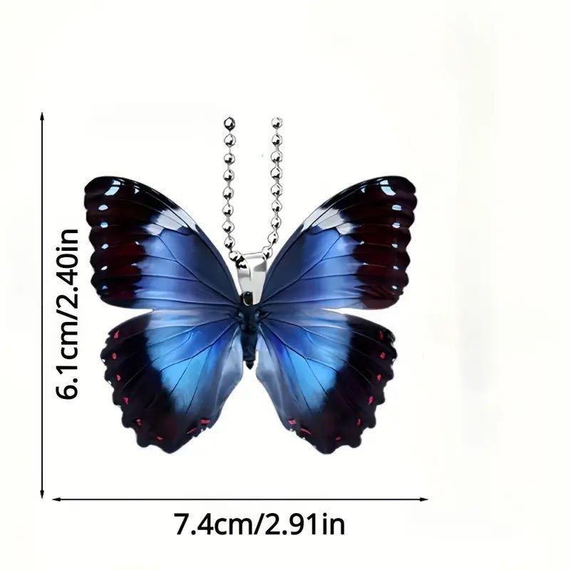 Butterfly Cartoon Colorful Acrylic Keychain And Car Decoration For Festive Celebrations