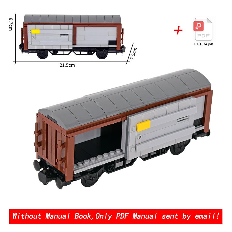 

MOC Город Креативная Идея Поезд Рейнгольд Двухэтажный Транспортный Вагон Конструктор Кирпичики Детские DIY Технические Игрушки