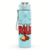 1PC Bruh Snowflake Bell Red Letter Mark 750ml Color Plastic Water Bottle Leakproof Flip Straw Lid For Sports Office Home Use