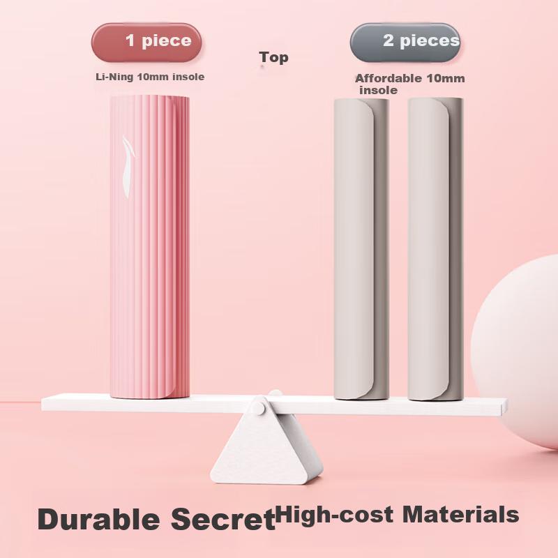 Li-Ning Yoga Mat, Thickened Wide, Professional Non-Slip, Fitness Jump Rope Exercise, Soundproof Shock-Absorbing Sports Dance Mat for Home Use