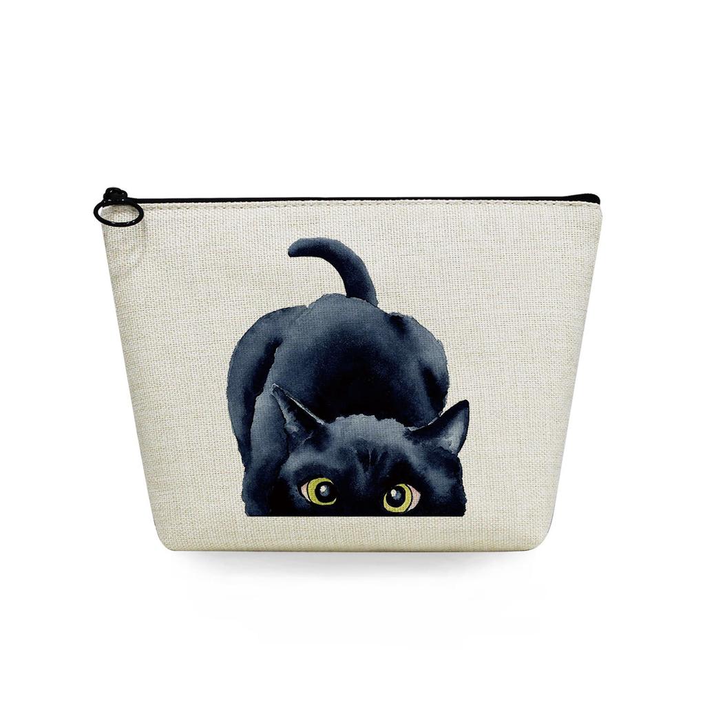 Women Cat Print Cosmetic Bag Toiletries Organize Travel Storage Case 6744