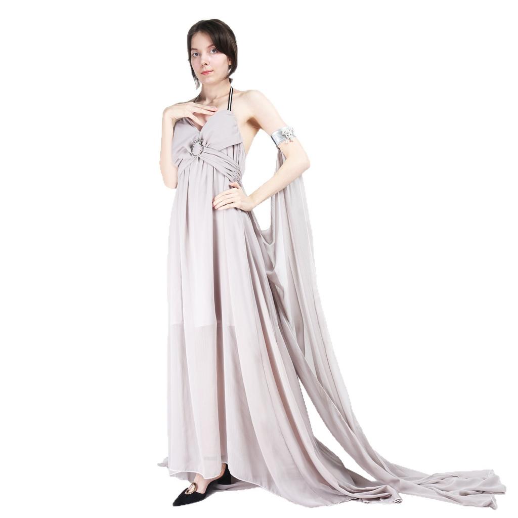 Cosplay Game of Thrones Costumes, Daenerys Grey Dress Halloween Cosplay Stage Costumes