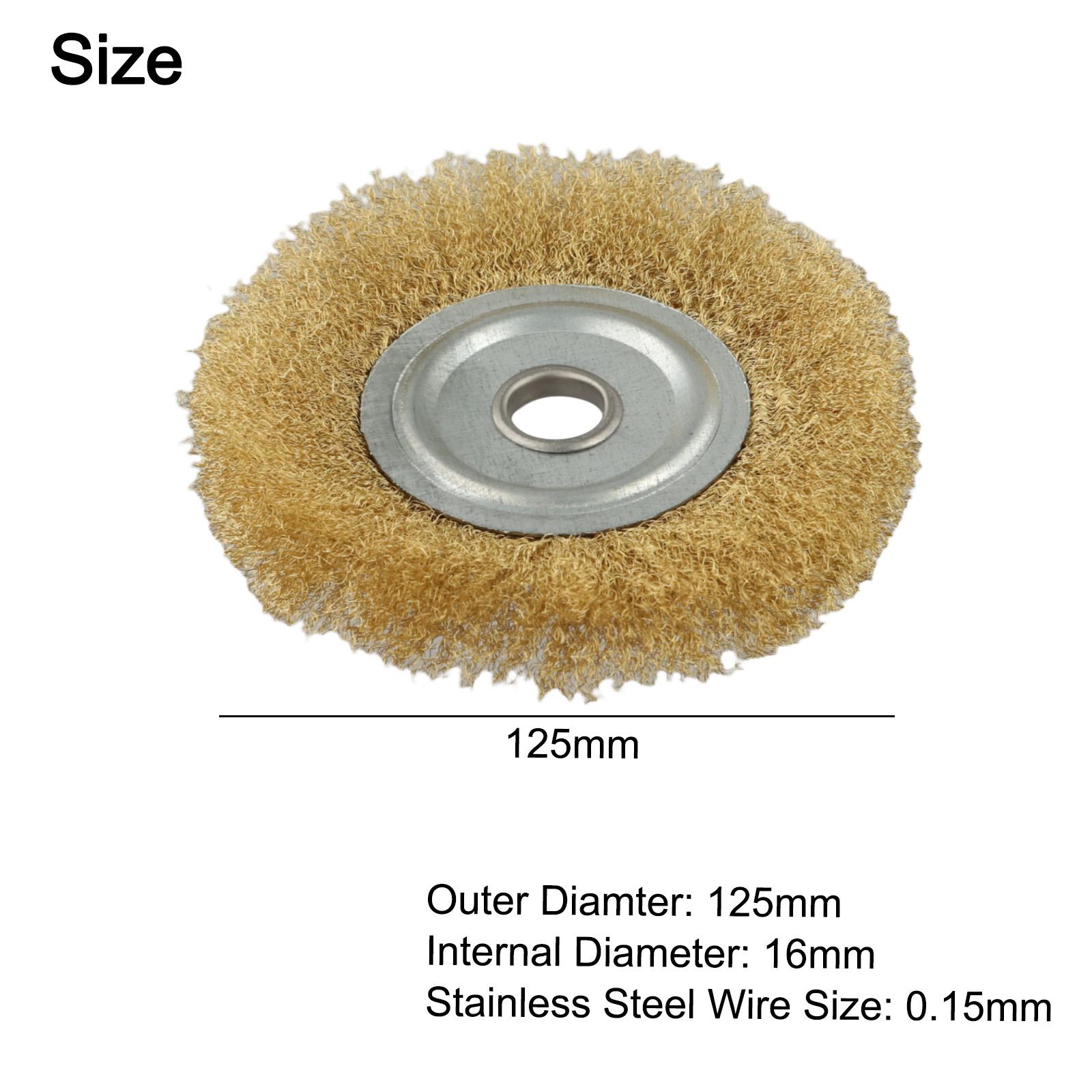 

Copper Wire Brush Brass Copper Wire Brush 0.15mm Pure Copper Wire Compact And Wear-resistant Double-layer Fixed Disk 100mmx16mm
