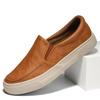 Fashion Men's Casual Leather Shoes Fashionable Breathable Men Casual Low Top Board Shoes Driving Shoes