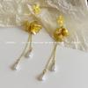 Elegante Osmanthus-Quasten-Perlenohrringe für Damen - Leichte Luxus-Stecker mit High-End-Nischen-Appeal