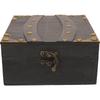 Vintage Wooden Treasure Chest Brown Decorative Storage Box Jewelry Organizer Home Tea Chest Organizer Wood Storage Case