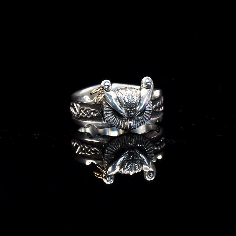 Vintage Thai Silver Animal Owl Finger Rings For Men Women Punk Fashion New Jewelry Couple Gift Party anillos mujer