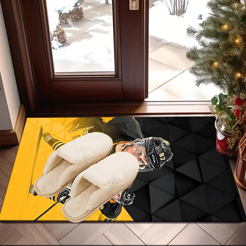 Pittsburgh Hockey Player Crosby Area Rug Suitable for Indoor And Outdoor,Carpets for Homes, Offices, Living Rooms,Home Decor,Christmas Gift