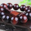 Purple Sandalwood Rhinoceros Horn Prayer Beads Bracelet with High Oil Content - 20 Red Wood Beads