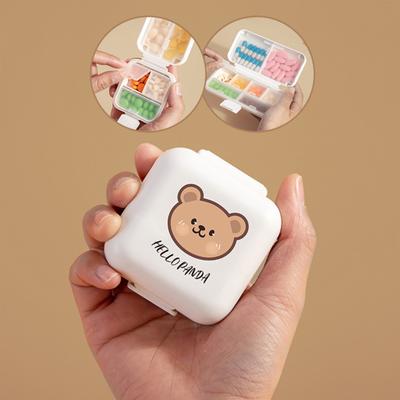 Hap Kutusu Sızdırmaz Çift Katmanlı Çok Bölmeli Toz Geçirmez Taşınabilir Seyahat İş Gezisi Küçük Ayı Tablet Tutucu Ev Ürünleri