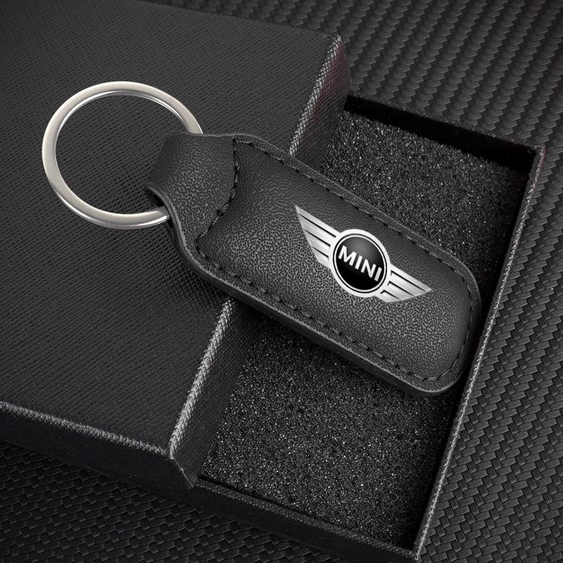 Skórzana Breloczek do Kluczy Samochodowych Biznesowy Breloczek Przeciw Zagubieniu Dla BMW Mini Cooper R50 R53 R55 R56 R60 R61 F54 F55 F56 Akcesoria do Breloczków