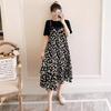 Plus Size Floral Cover-Belly Two-Piece Long Dress - Slim & Loose Fit for Summer