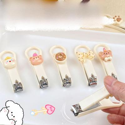 Adorable Cartoon Stainless Steel Nail Clippers for Home and Students