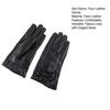 Women Faux Leather Gloves Fleece Lined Touch Screen Gloves Warm Winter Gloves with Bows for Driving Commuting Dating