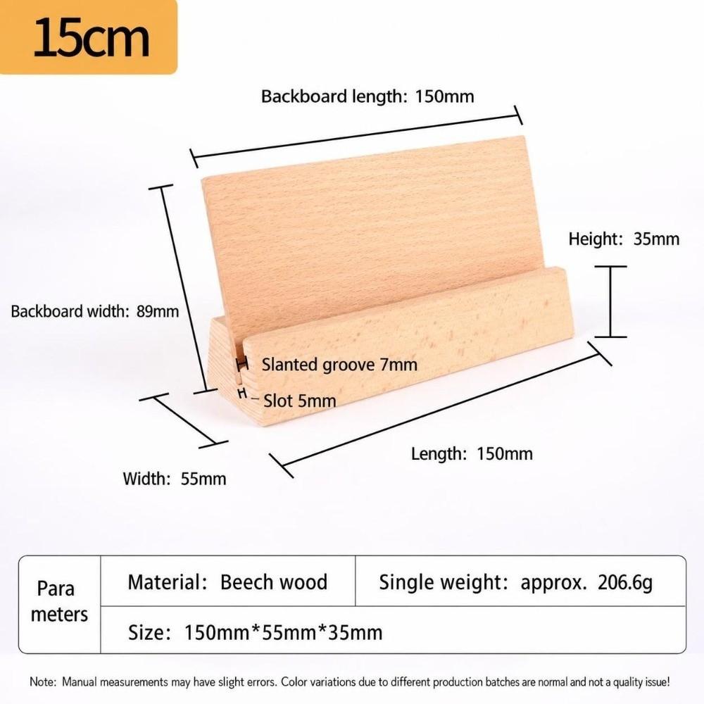 Wooden Wooden Calendar Base with Backboard Photo Card Holder Desk Calendar Stand Table Number