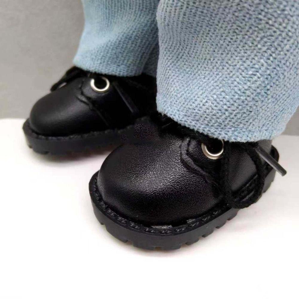 1Pair Doll Shoes 20cm Cotton Doll Shoes Mini EXO Doll Boots BJD Doll PU Shoes Children Toys