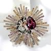 Vintage Oversized Brooch European-American Style, Elegant Retro Corsage for Coats and Suits