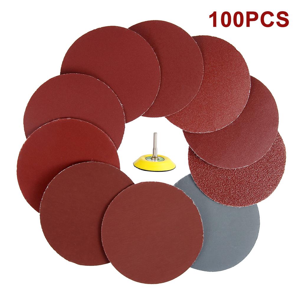 100/200/300Pcs Sandpaper Polishing Sandpaper Alumina Sanding Pads 2/5Inch Sanding Disc Pad For Grinder Abrasive Sheets Tools