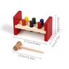 Montessori Wooden Hammer Toy Children Fine Motor Training Sensory Game Color Cognition Set Educational Toy For Autistic Children
