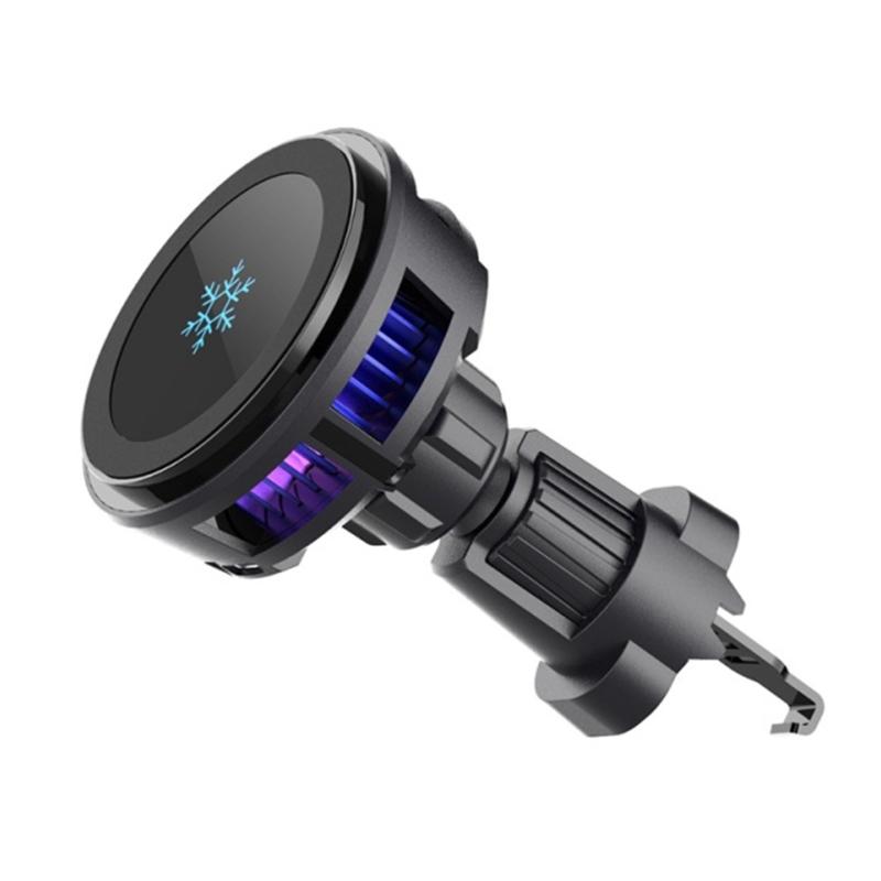 15W Fast Charging Phone Mount Support Rack Holder with Semiconductor Cooling System and Colorful Lighting for Smartphone