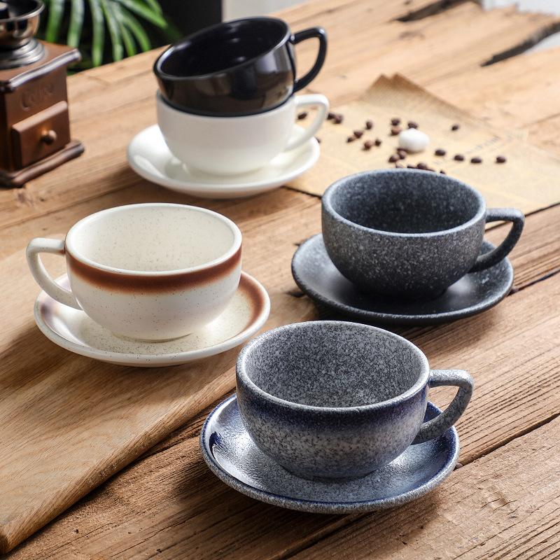 Tasse à Fleurs Zeta 320CC Tasse Japonaise Assiette Tasse à Café Européenne Assiette Grande Capacité Set de Tasses Créatives