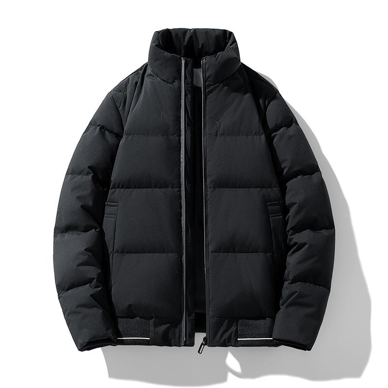 

Мужской свободный пуховик мужской зимний новый воротник-стойка однотонный утолщенный теплый универсальный жакет холодный тренд мужчины M