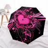 1pc Pink Heart Illustration Umbrella with Plastic Handle,Suitable for All Seasons Home Travel Outdoor UmbrellaM1352