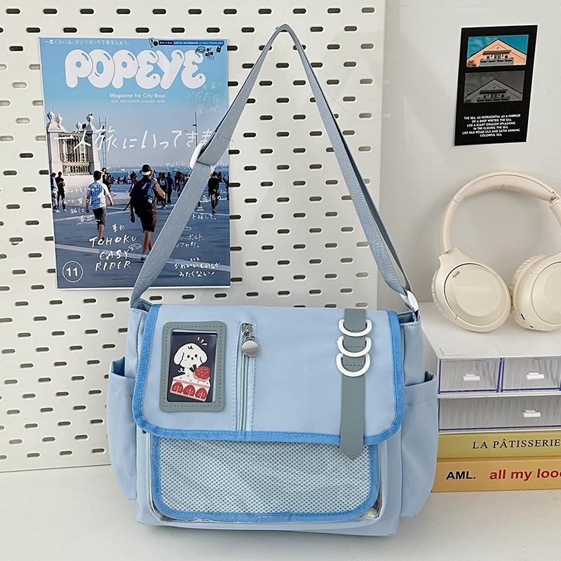 Große Kapazität Einfache Damen Japanische Niedliche Postman Bag Transparent Schlamm Bar Schmerz Tasche Student Dopamin Umhängetasche