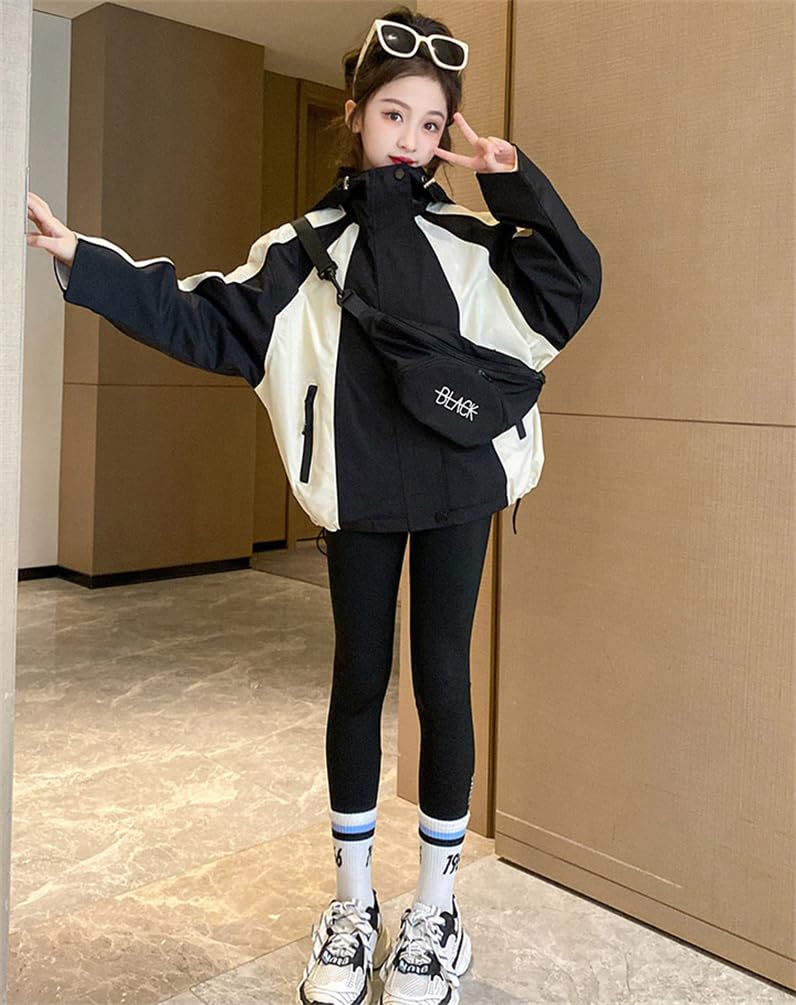 BLZXIAN Mountain Jersey Trench Duster Clothing for Girls and and Perfect for and Winter Height Kids' Windbreaker, Parka, Top, Hoodie, Coat, Jacket,