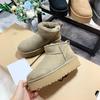 Classic Ultra Mini Platform Women Boots Snow Leather Suede Wool Comfort Winter Boots Woman Fur Slippers Boots for Women