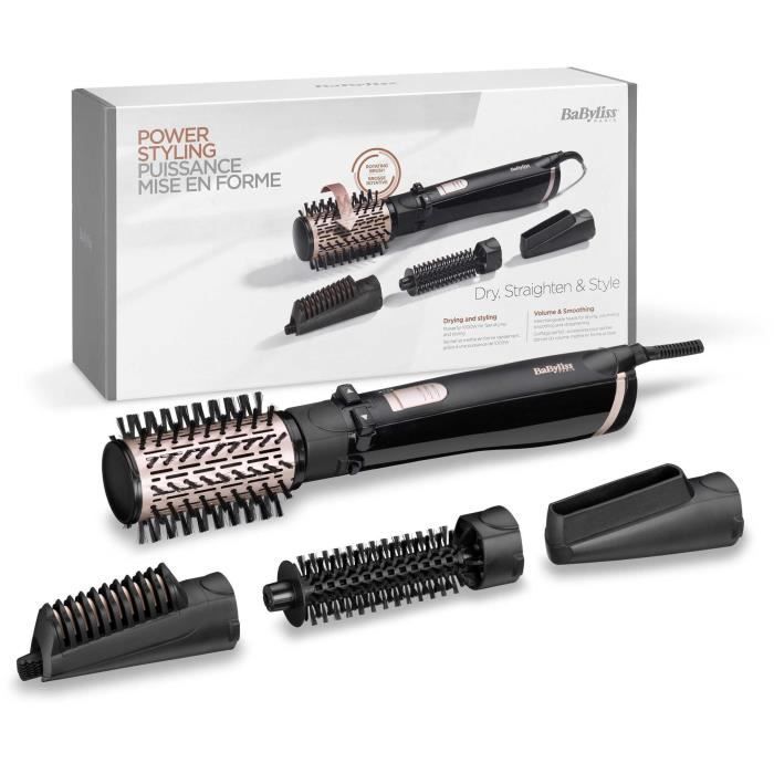 Brosse Soufflante Rotative BaByliss AS200E Dry, Straighten and Style 4-en-1 1000W Avec Fonction Ionique
