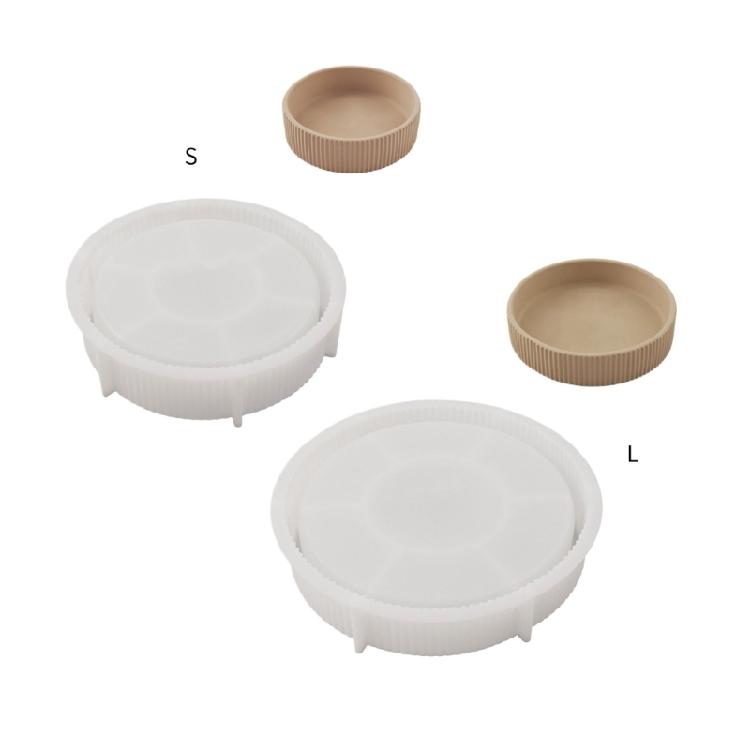 Silicone Candle Holder Mold Candle Plate Mold Jewelry Tray Molds Storage Tray Moulds Silicone Texture for Crafting Lover