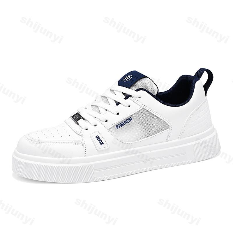 Mode Frühling Neue Herren Atmungsaktives Mesh-Panel Flache Schuhe Modetrend Vielseitig Lässig Low Top Bequem Leicht Sportsneaker