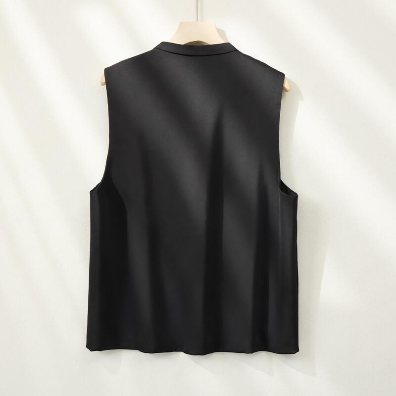 Women's Chinese Style Embroidered Stand-Collar Sleeveless Vest