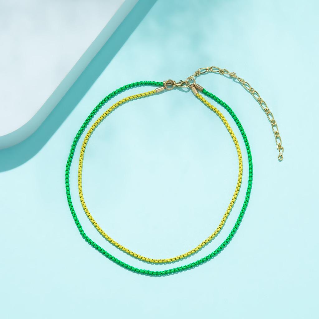 Trendy And Stylish Twotone Necklace With Eyecatching Shapes Ideal For Enthusiasts Fashion