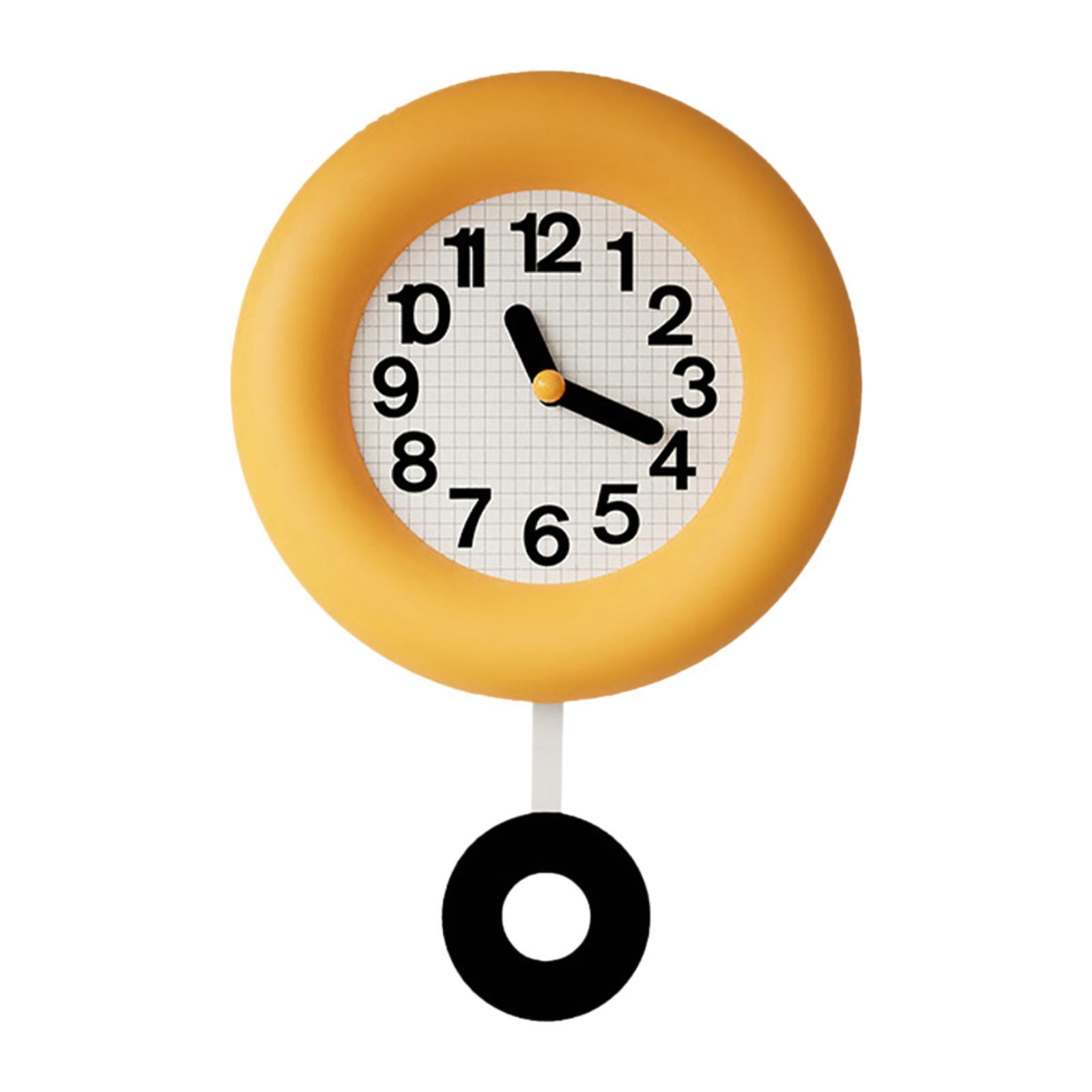 

Wall Clock Silent Hanging Clock Housewarming Decorative Clock Non Ticking for School Shop Room Counter