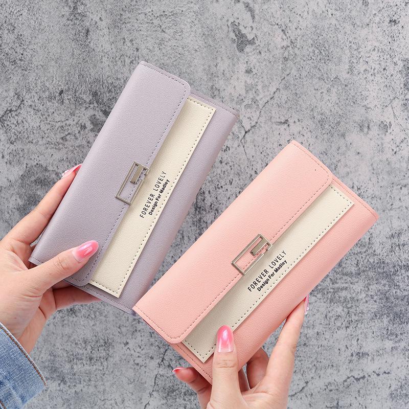 Women's Korean Style Tri-Fold Clutch: Fashionable Coin Purse & Card Holder